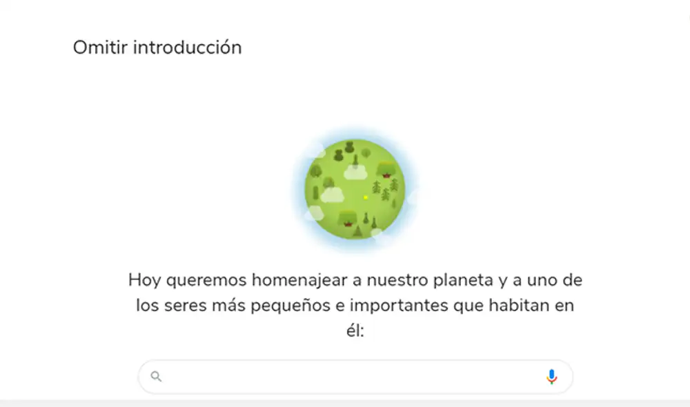 Doodle interactivo por el Día de la Tierra. (Imagen: Captura) Doodle interactivo por el Día de la Tierra. (Imagen: Captura)