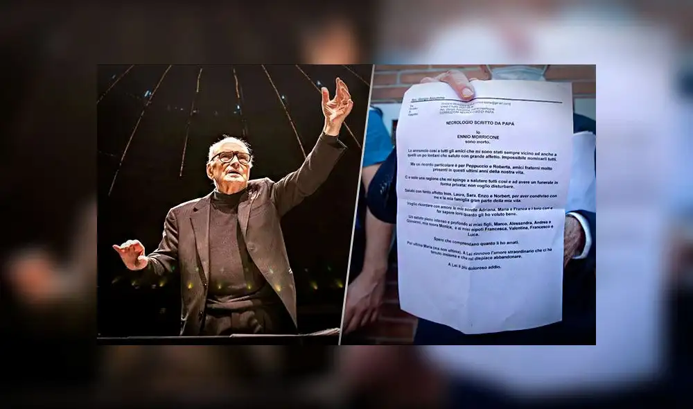 Ennio Morricone escribió una conmovedora carta antes de morir y la tituló: "Yo, Ennio Morricone, acabo de morir". (Foto: Massimo Percossi)