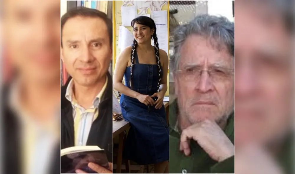 Ganadores. Selenco Vega, Sheila Alvarado y Antonio Cillóniz.