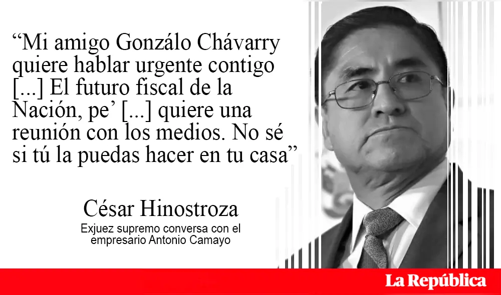 Exjuez supremo conversa con el empresario Antonio Camayo.