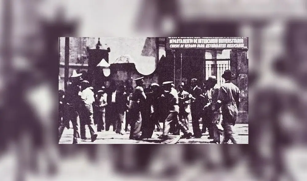 En dicha manifestación los estudiantes exigían la autonomía de la máxima casa de estudios. (Foto: Archivo UNAM) En dicha manifestación los estudiantes exigían la autonomía de la máxima casa de estudios. (Foto: Archivo UNAM)