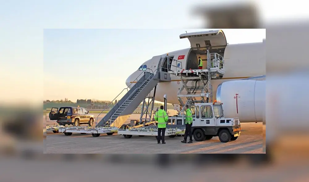 El cargamento llegó luego de cuatro días de haber recibido la autorización del Gobierno turco. (Foto: Ministerio de Asuntos Exteriores, Unión Europea y Cooperación de España)