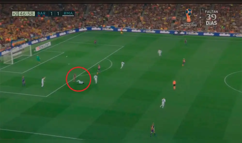 Barcelona vs Real Madrid: Sergi Roberto se fue expulsado por pegarle a Marcelo [FOTO]