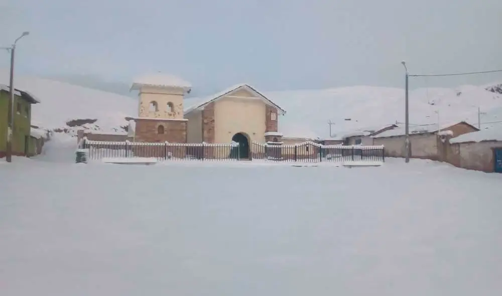 Nevadas empezaron a registrarse en poblados de Cusco.Foto: Cusco Tu Semanario.