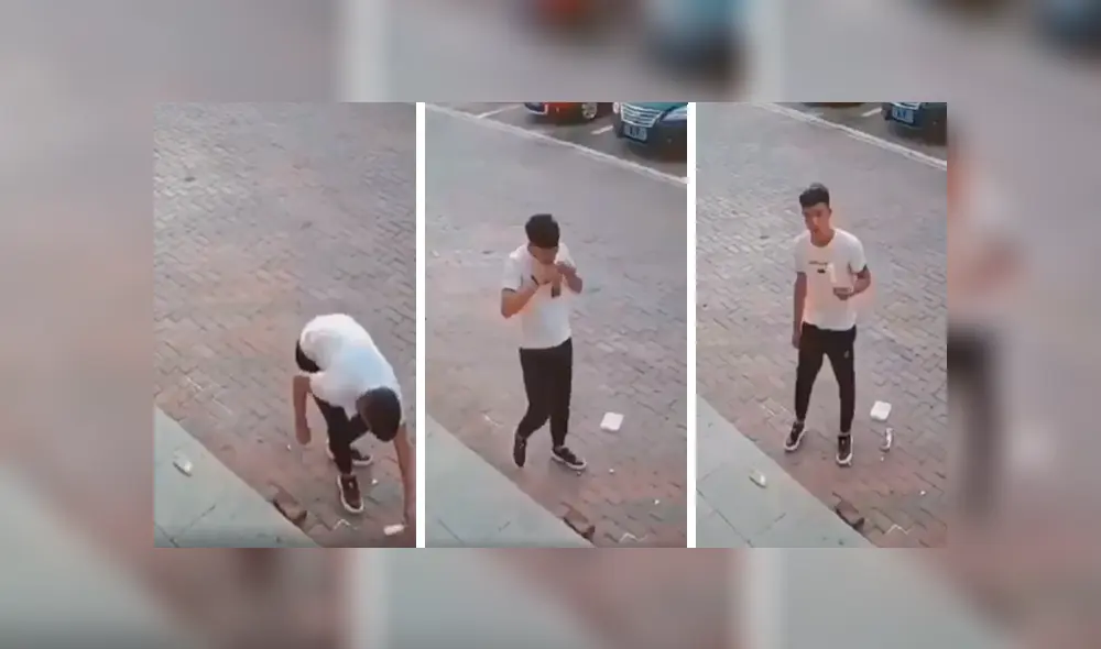 En Facebook, un joven cometió un desagradable blooper al recoger su helado tirado en el suelo. En Facebook, un joven cometió un desagradable blooper al recoger su helado tirado en el suelo.