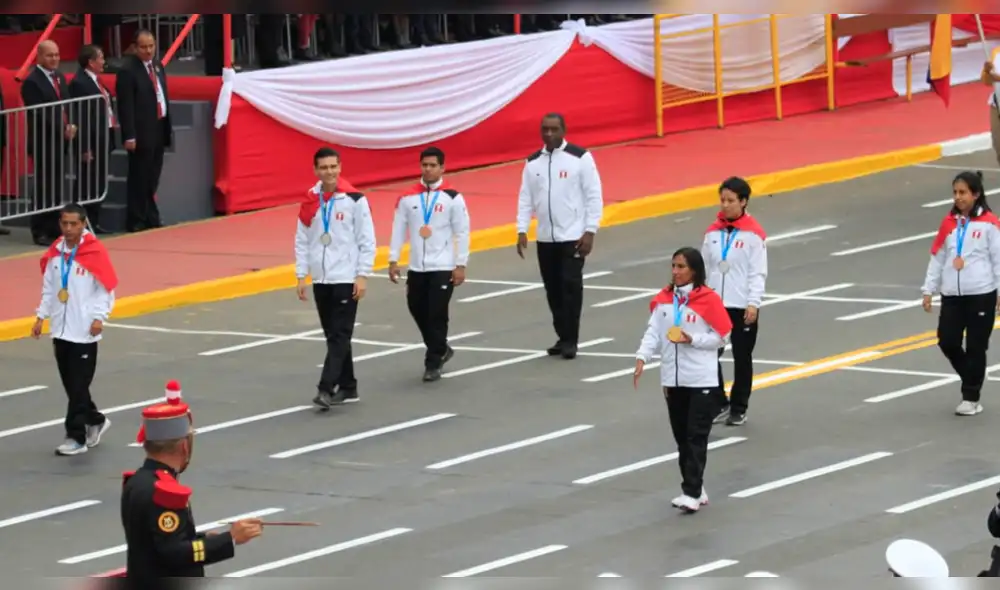 Parada militar 2019: medallistas peruanos de los Juegos Panamericanos marcharon. Foto: Jhonel Rodríguez Parada militar 2019: medallistas peruanos de los Juegos Panamericanos marcharon. Foto: Jhonel Rodríguez