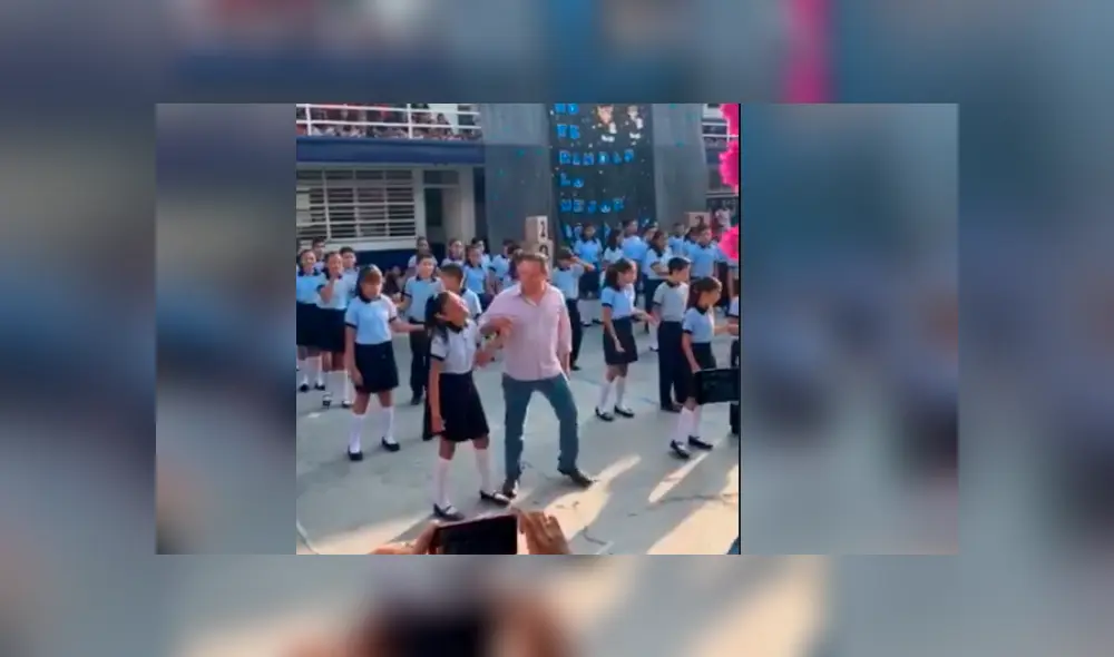 Facebook viral: padre ve que su hija no tiene pareja en actuación y baila con ella [VIDEO]