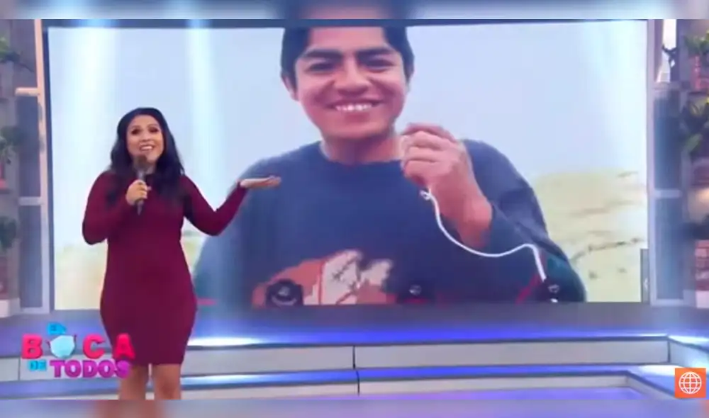 La conductora le pidió grabar un video a duo para Tik Tok. Foto: Captura video.