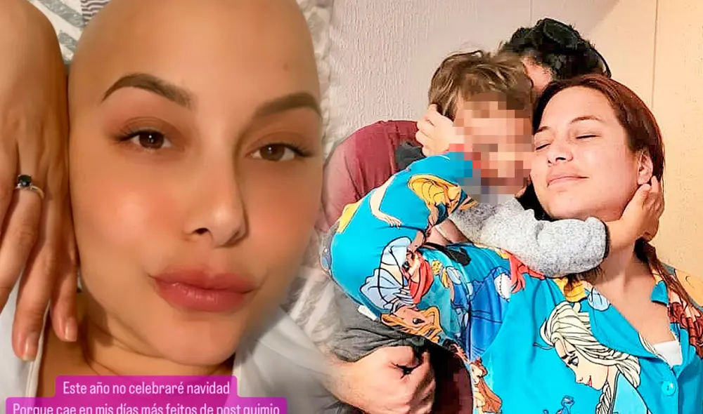 Natalia Salas está delicada de salud tras quimioterapias recibidas. Foto: composición/Instagram Natalia Salas