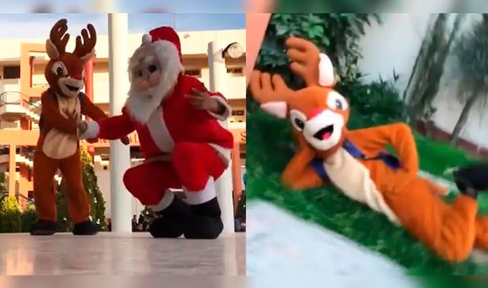 Joven la rompe en Facebook vistiéndose de reno para celebrar que aprobó semestre [VIDEO]