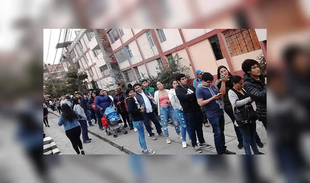 Elecciones 2018: colas de 15 cuadras en colegio Hipólito Unanue de Cercado de Lima [FOTOS]