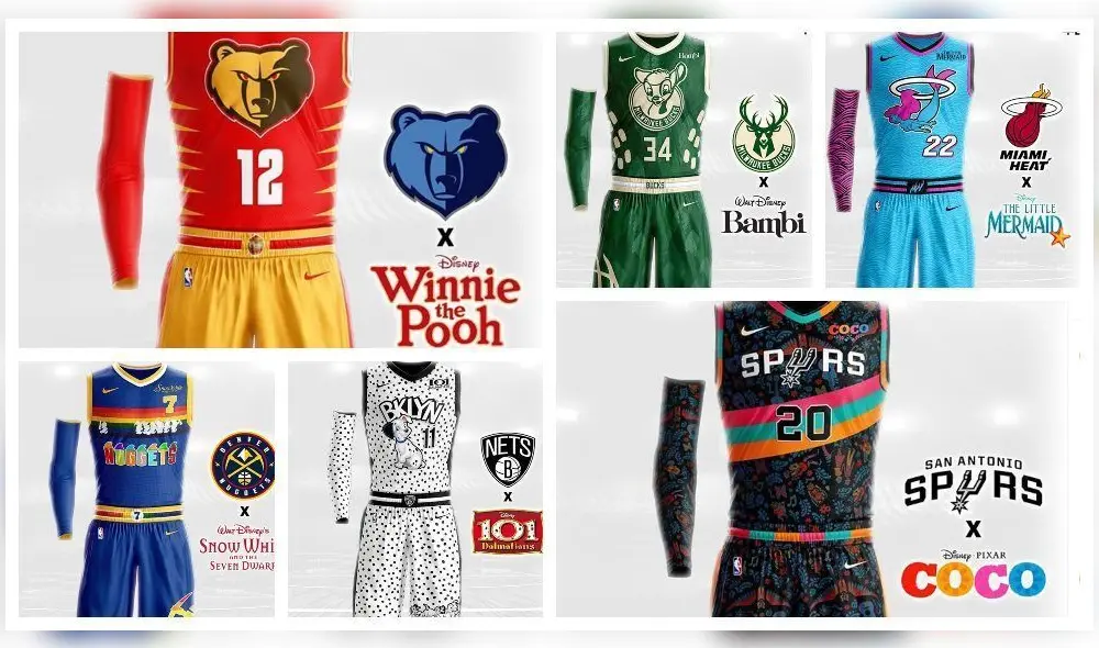 NBA: las camisetas de los equipos inspirados en personajes de Disney. Foto: Slam Studios
