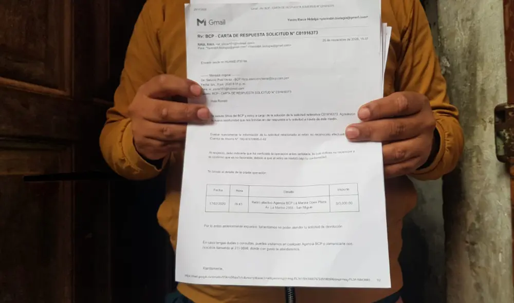 Familia de agraviado presentó queja ante la entidad, pero respuesta no fue satisfactoria. Foto: Johann Klug / URPI - GLR Familia de agraviado presentó queja ante la entidad, pero respuesta no fue satisfactoria. Foto: Johann Klug / URPI - GLR