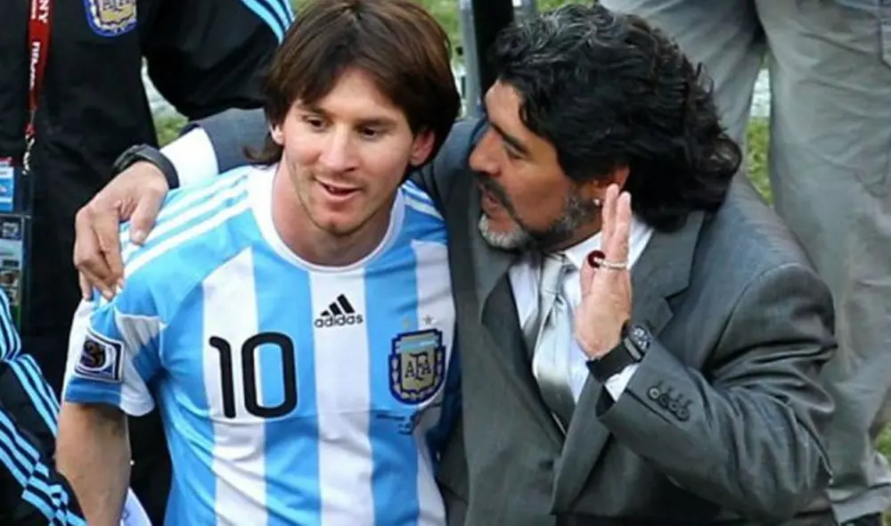 Messi estuvo bajo el orden de Maradona en la selección de Argentina, el 2008-2010. | Foto: EFE