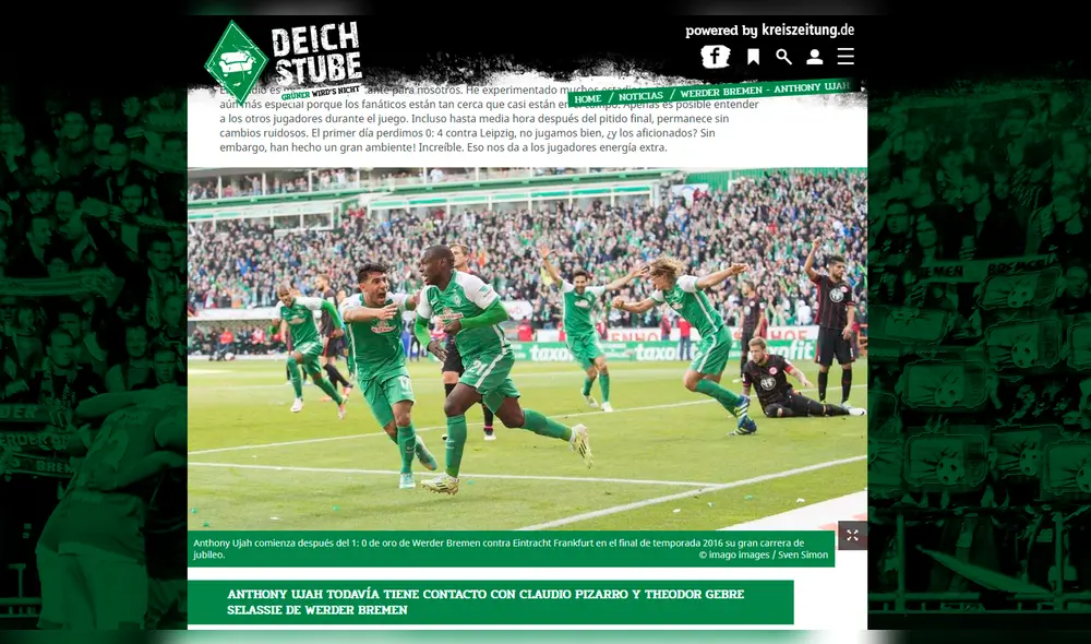 Jugador de la Bundesliga: “Le diré a mi hijo en 20 años que jugué al lado de Claudio Pizarro [VIDEO]