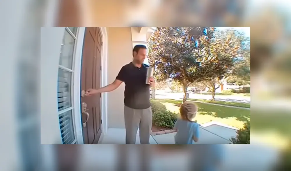 El comentario de la pequeña tomó por sorpresa al hombre, quien reaccionó de una divertida manera. Foto: captura