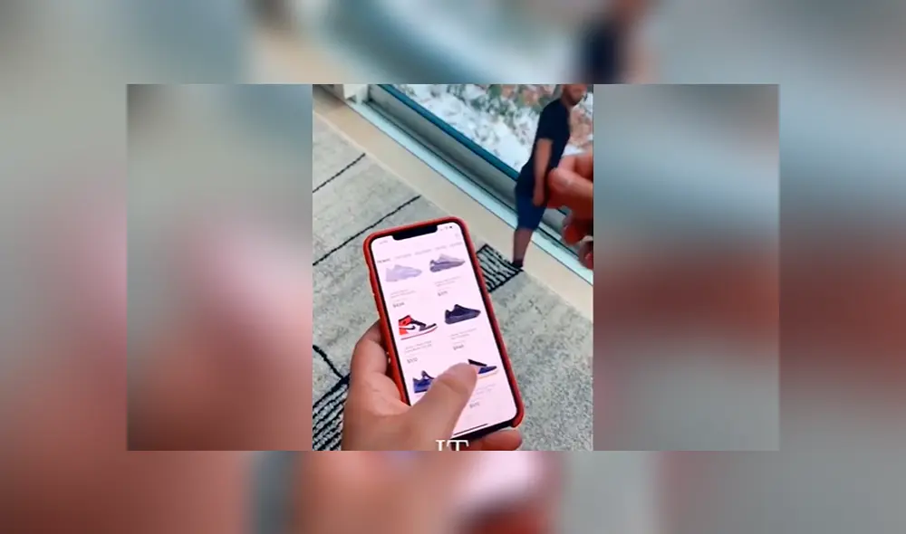 Desliza las fotografías para ver el increíble ‘truco’ que usó este joven para comprar zapatillas por Internet. Foto: Captura: TikTok Desliza las fotografías para ver el increíble ‘truco’ que usó este joven para comprar zapatillas por Internet. Foto: Captura: TikTok