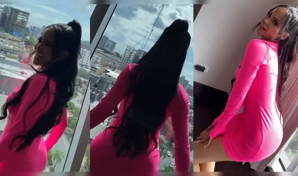 La dominicana sorprendió al reggaetonero con sensual baile al ritmo de 'Que tire pa lante'.