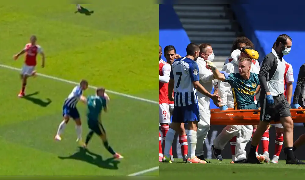 Arsenal: Bernd Leno sufre escalofriante lesión y antes de ser cambiado señaló al culpable.