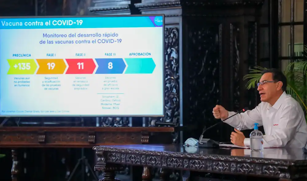 Martín Vizcarra en conferencia de prensa. Foto: Presidencia