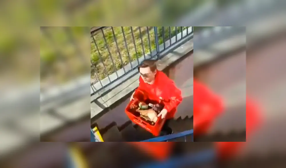 Facebook: Joven utiliza ingeniosa técnica para salvar sus cervezas cuando estaba a punto de caerse [VIDEO]