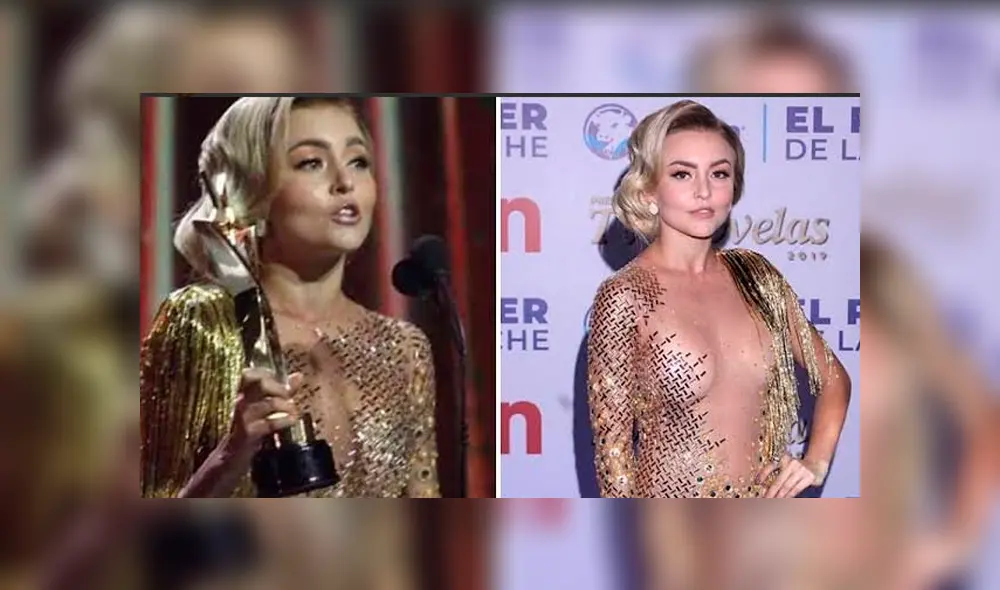 Angelique Boyer se puso el vestido al revés y mostró de más en los Premios TVyNovelas  [VIDEO]