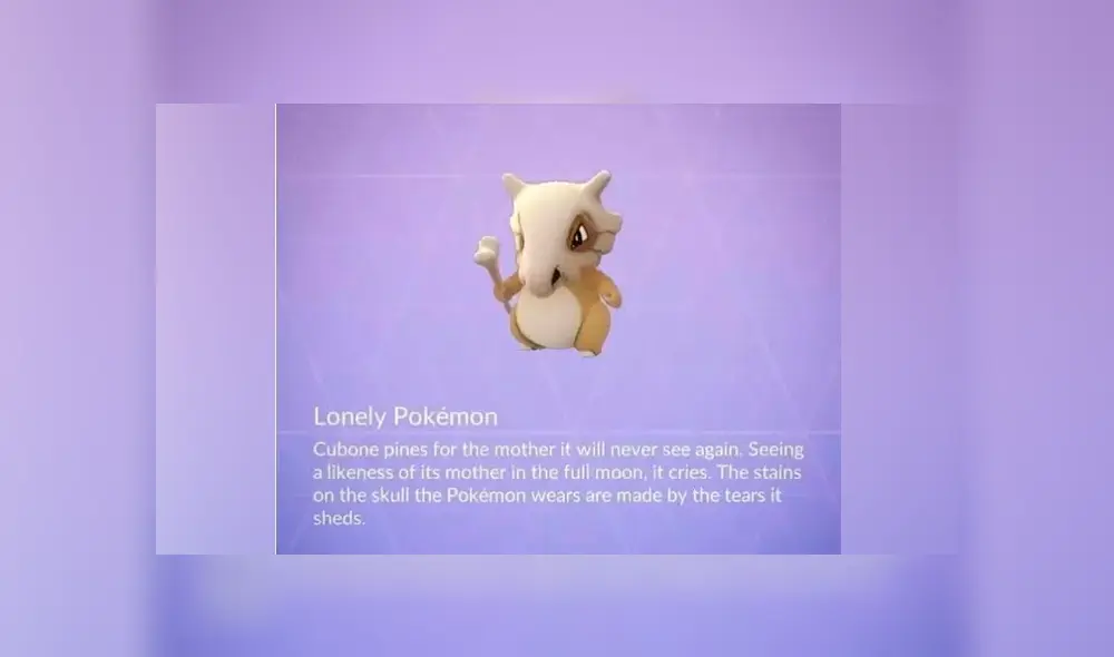 Una carta para promocionar Pokémon GO habría revelado el verdadero rostro de Cubone.