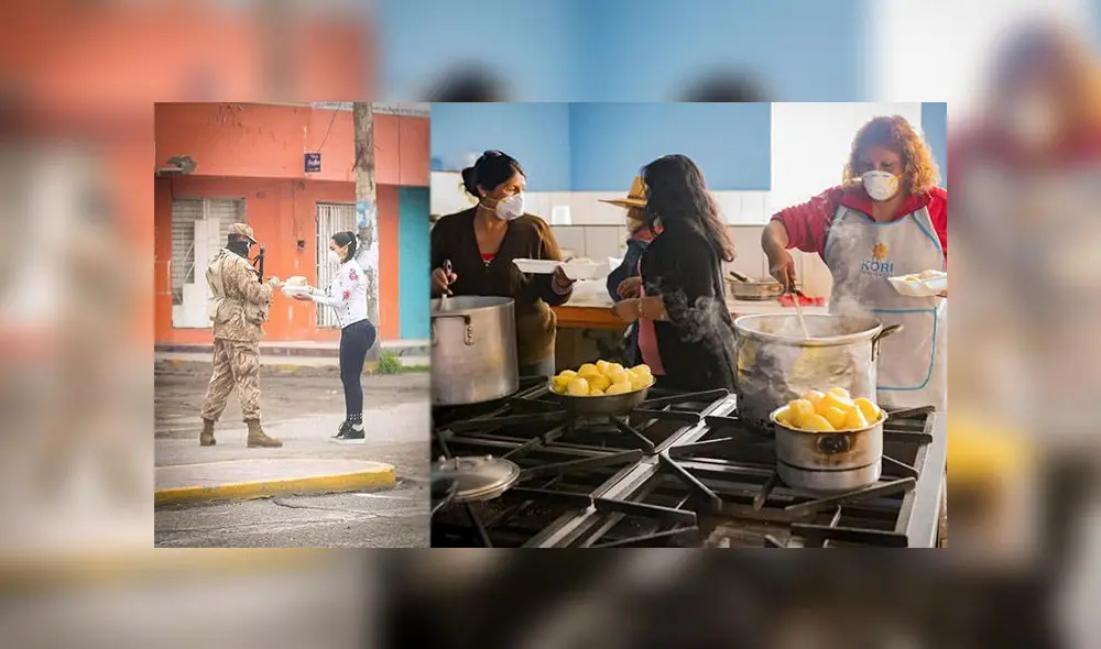 El Comité de Damas de la Región en Arequipa prepararon comida para apoyar a los agentes del orden que resguardan las calles en estos días de cuarentena.