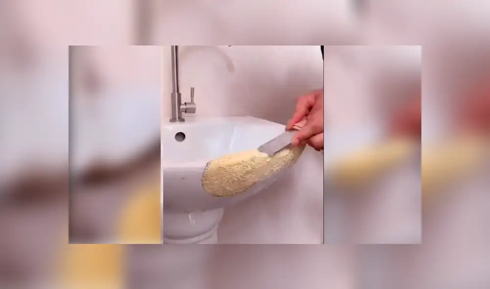 Facebook: Asiática repara lavamanos roto con fideos de sopa instantánea y sorprende a miles [VIDEO]