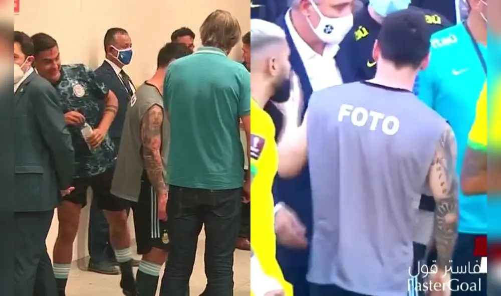 Brasil vs. Argentina suspendido: Lionel Messi se 'volvió' fotógrafo. Foto: Twitter