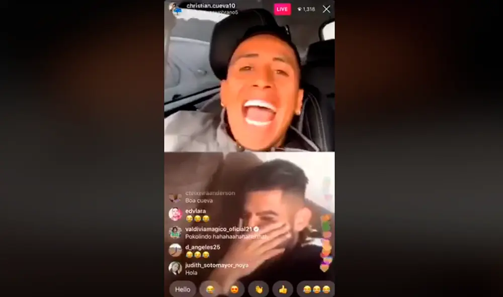 Christian Cueva y Carlos Zambrano, integrantes de la selección peruana, tuvieron una peculiar videollamada vía Instagram.