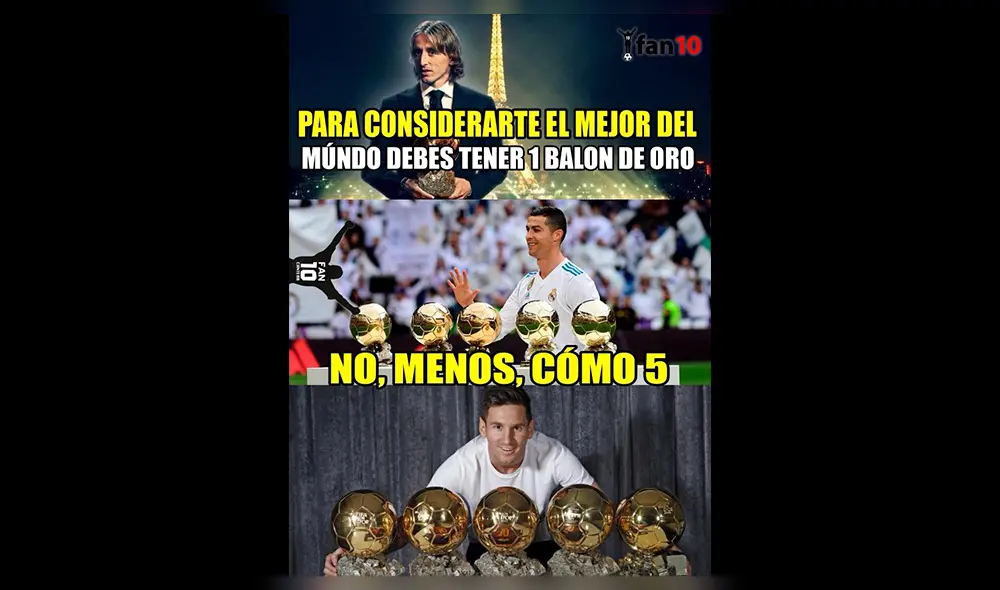 Modric ganó el Balón de Oro desplazando a Cristiano y Messi, y salieron los divertidos memes [FOTO]