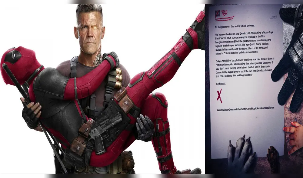 Deadpool también "demanda tu silencio" y pide algo más a su estilo [FOTO]