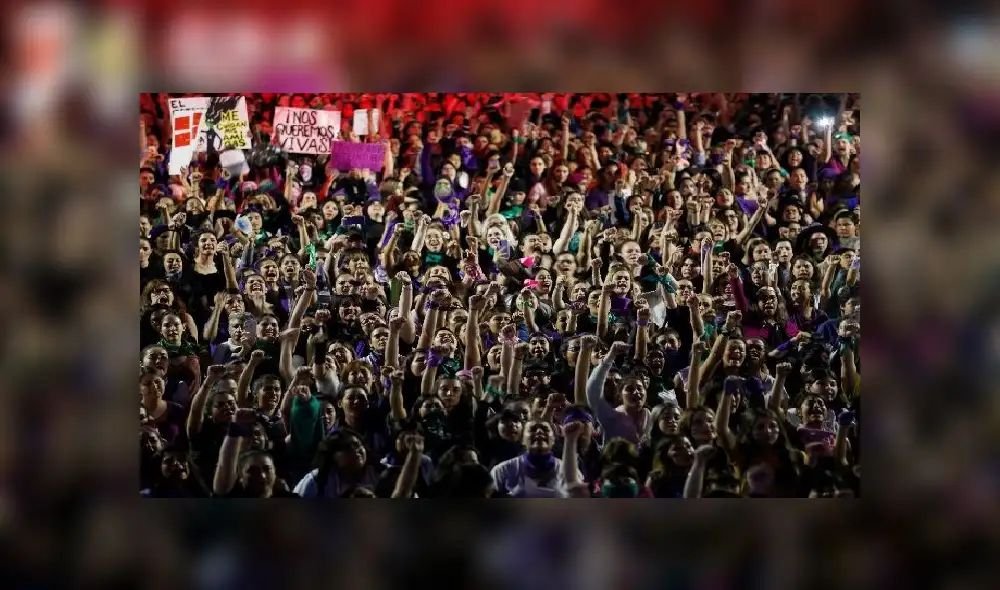 mujeres protestan - día de la mujer - marcha - manifestación - méxico. Foto: Francisco Guasco / EFE
