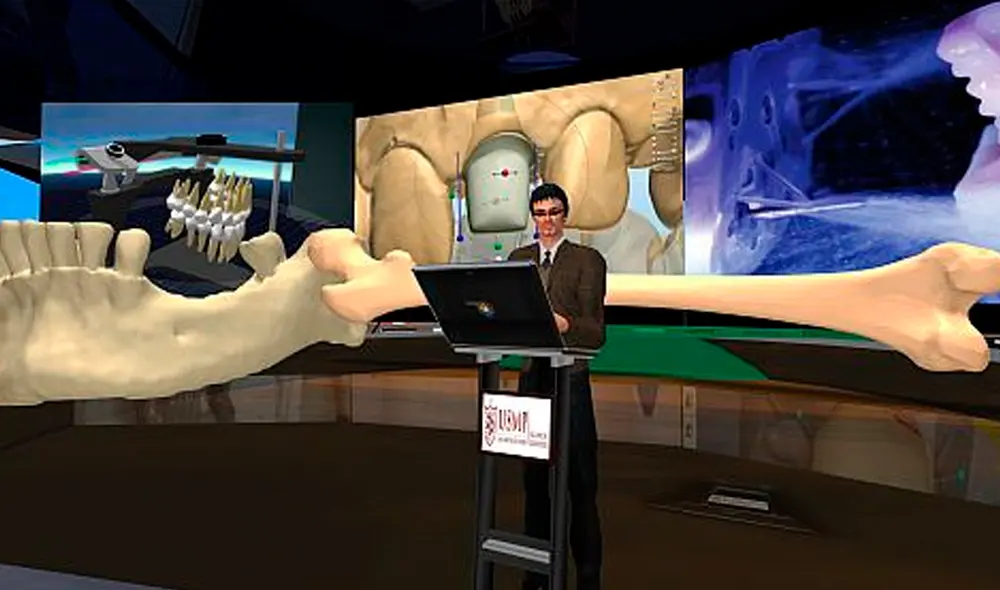 El Proyecto Mundos Virtuales es un entorno virtual creado dentro de Second Life. Foto: USMP. El Proyecto Mundos Virtuales es un entorno virtual creado dentro de Second Life. Foto: USMP.