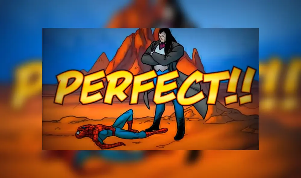 Desliza para ver la muerte del Spiderman de Marvel Super Heroes vs. Street Fighter. Foto: Captura.