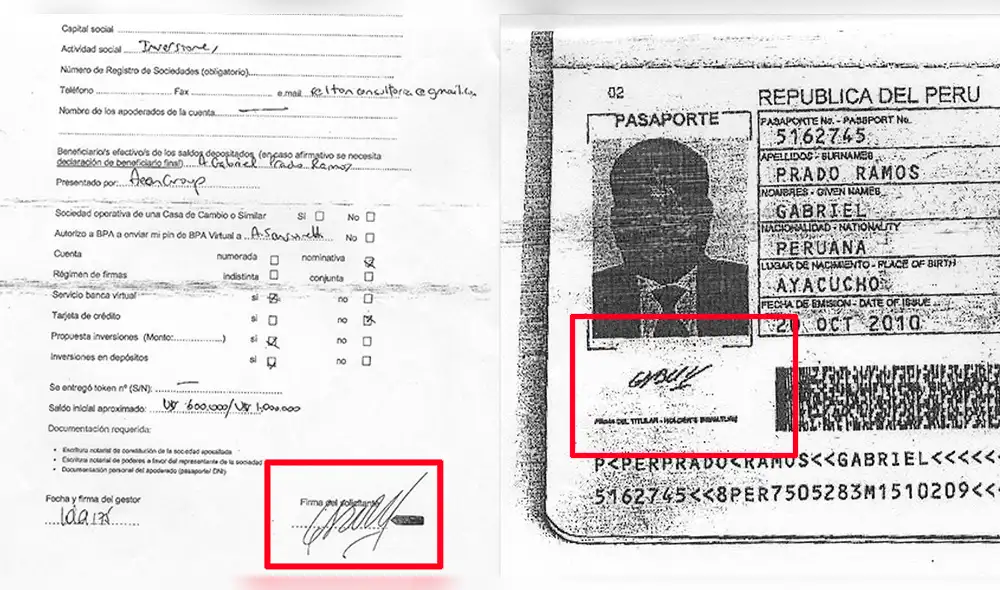 Documentos prueban que Prado abrió cuenta en Banca de Andorra