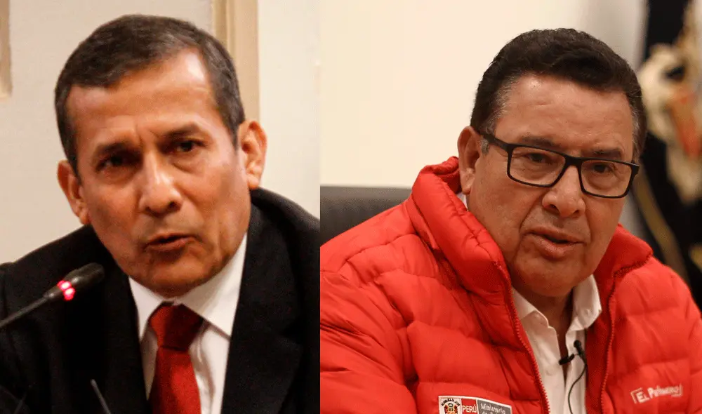 Ollanta Humala y el ministro de Defensa