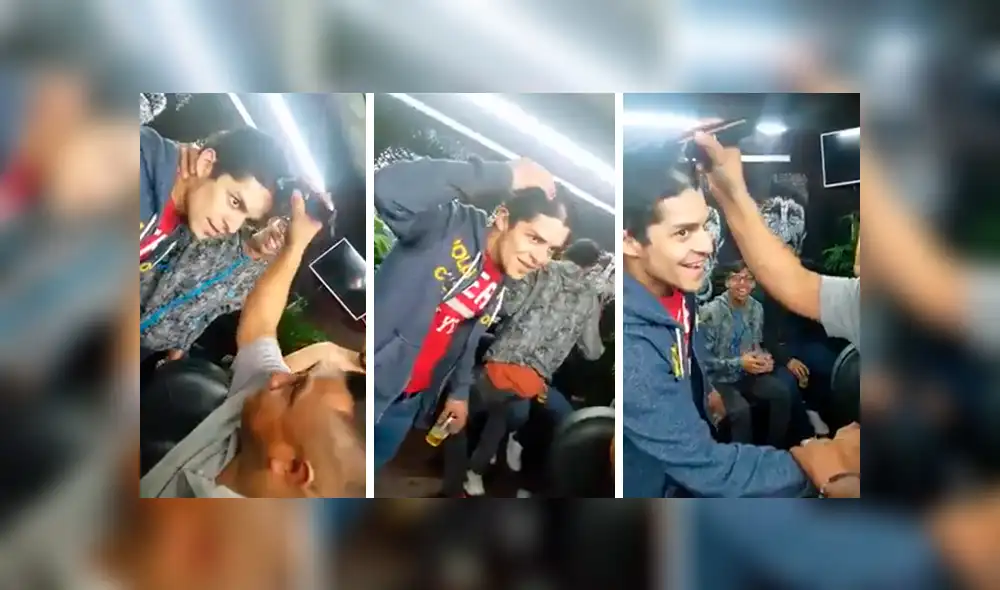 Facebook viral: jóvenes toman en exceso, ingresan a una barbería y ocurre lo peor [VIDEO]