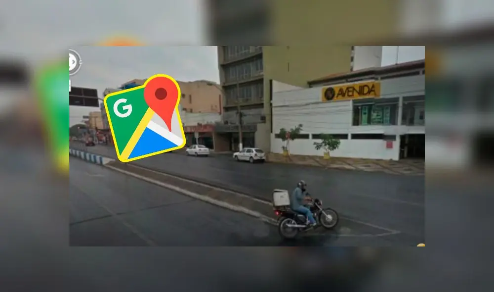 Desliza las imágenes para ver el increíble blooper que protagonizó un motociclista en una vía de Brasil. Foto: Google Maps