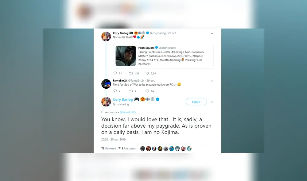 A Cory Balrog le encantaría ver God of War en PC. ¿Qué procede, Sony?