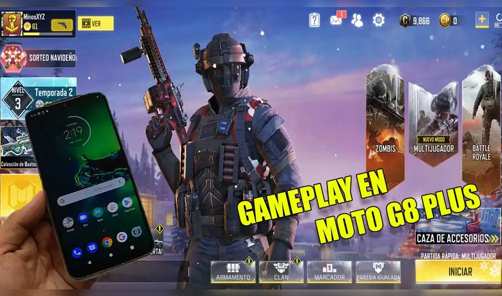 Pusimos a prueba el rendimiento del Moto G8 Plus con algunos videojuegos como el Call of Duty Mobile Foto: Daniel Robles