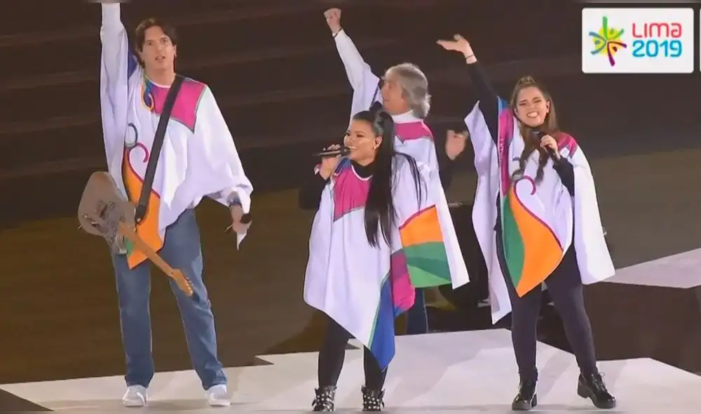 Los cantantes nacionales entonaron la canción oficial de los Juegos Panamericanos Lims 2019