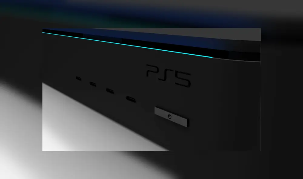 Esta PlayStation 5 sería completamente negra y no tendría la característica "V" en la parte superior.