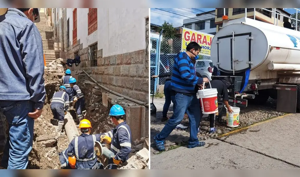 Usuarios en Centro Histórico y otros barrios de Cusco se quedan sin agua.