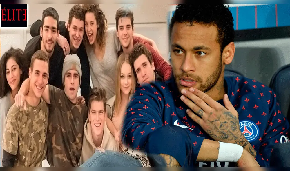 Neymar se luce con María Pedraza y Jaime Lorente, actores de "Élite"