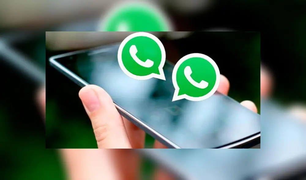Dos cuentas de WhatsApp en un smartphone.