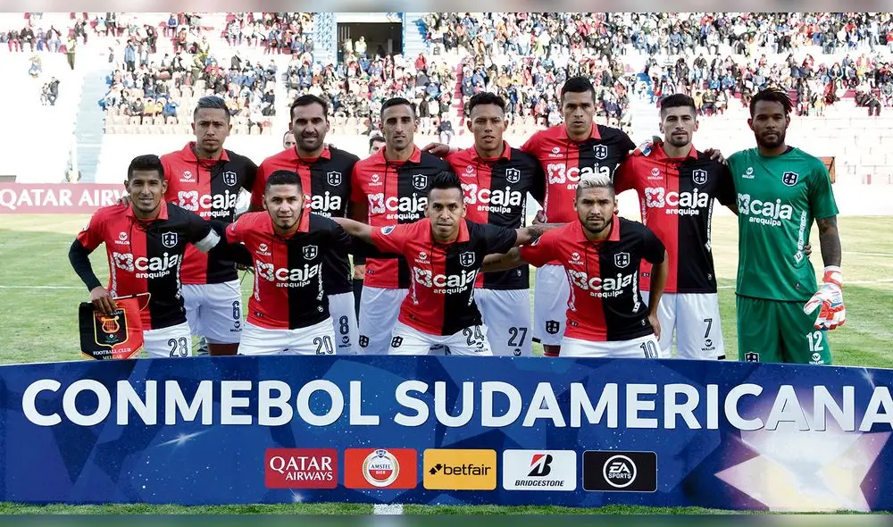 EQUIPO DE MELGAR FORMADO FORMACION QUE PRESENTO PARA LA COPA SUDAMERICANA EN BOLIVIA EL 04 DE FEBRERO DEL 2020 The players of Peru's Melgar pose for pictures before the start of their Copa Sudamericana football match against Bolivia's Nacional Potosi at Victor Agustin Ugarte stadium in Potosi, Bolivia on February 04, 2020. (Photo by AIZAR RALDES / AFP) EQUIPO DE MELGAR FORMADO FORMACION QUE PRESENTO PARA LA COPA SUDAMERICANA EN BOLIVIA EL 04 DE FEBRERO DEL 2020 The players of Peru's Melgar pose for pictures before the start of their Copa Sudamericana football match against Bolivia's Nacional Potosi at Victor Agustin Ugarte stadium in Potosi, Bolivia on February 04, 2020. (Photo by AIZAR RALDES / AFP)