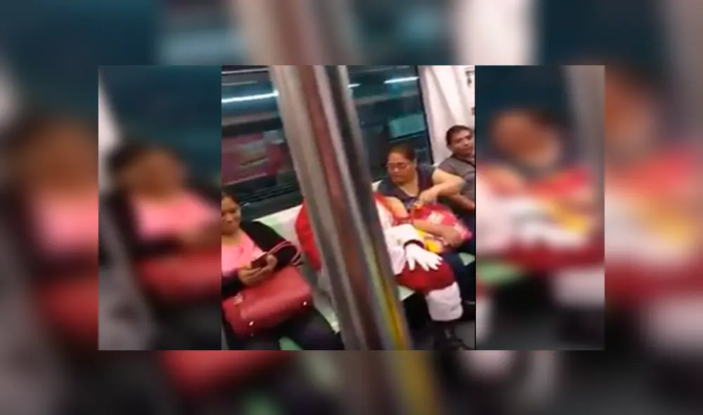 En Facebook, un peruano vestido de Papa Noel fue captado dentro del Metro de Lima y llamó la atención de los usuarios.