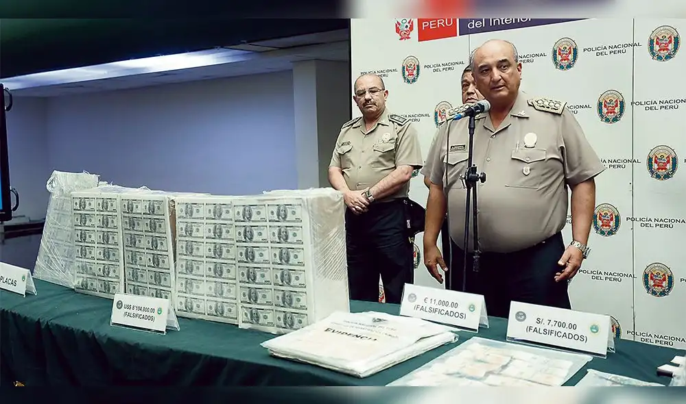 Desbaratan red criminal con US$ 8 millones falsos